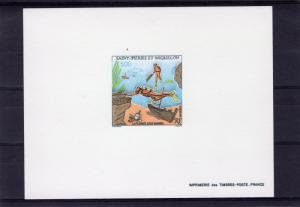 St.Pierre and Miquelon 1993 Sc#587 DEEP SEA DIVING De Luxe S/S Imperforated MNH