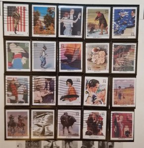 US Scott 3502 a-t American Illustrators Stamps Used  Set of 20 T4644