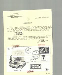 Israel Scott #25 Negev Camel Official Full Tabbed First Day Cover with Cert!!!!