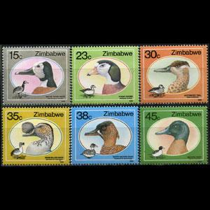 ZIMBABWE 1988 - Scott# 572-7 Wild Ducks Set of 6 NH