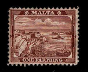 MALTA  Scott 19a MH* brown stamp hinge remnant CV$8