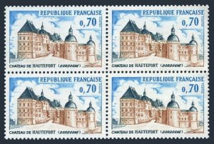 France 1243 block/4, MNH. Michel 1663. Hautefort Chateau, 1969.