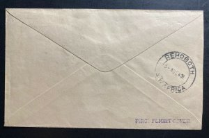 1931 Windhoek South West Africa Airmail First Flight Cover FFC To Rehoboth
