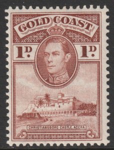 Gold Coast Scott 116 - SG121, 1938 George VI 1d Perf 12 MH*