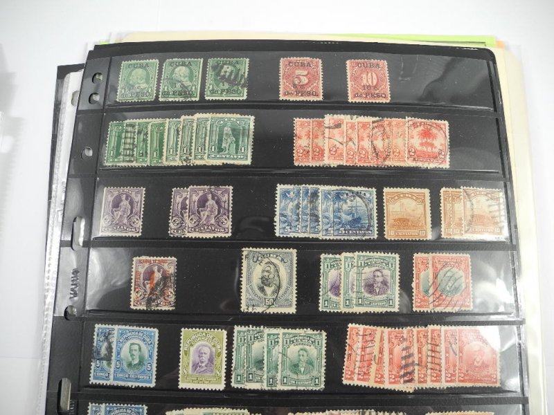 CUBA, Excellent Stamp Collection/accumulation of Stamps hinged on pages