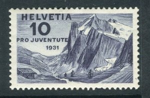 SWITZERLAND; 1931 Pro Juventute issue fine Mint hinged 10c. value