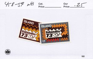 ICELAND  458-59    MNH