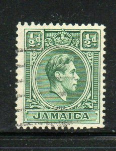 JAMAICA #116  1938  1/2p  KING GEORGE VI     F-VF  USED  b