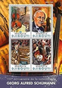 2016 Djibouti  Mnh Georg Alfred Schumann. Michel: 944-947. Scott: 910