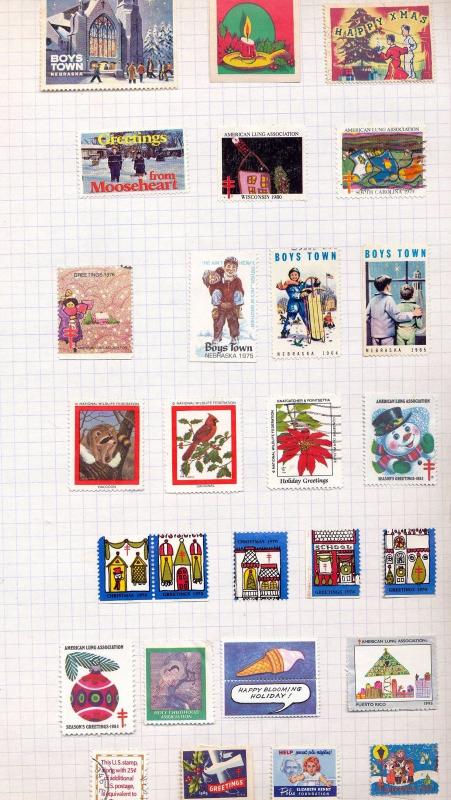 S.Africa Usa Germany Denmark Christmas Cinderella Labels Appx 200 (job 701)