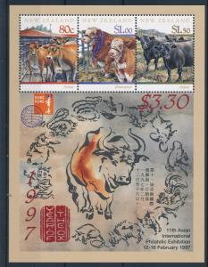 [38374] New Zealand 1997 Animals Cows MNH Sheet