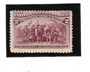 U.S. Scott #231 Mint NH 2c Columbian 2018 CV $31.00