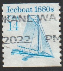 SC# 2134 - (14c) - Iceboat, perf 10 V, used single