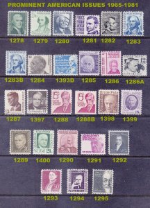 US 1278-1295 MNH OG 1965-81 1¢-$5 Prominent Americans Full 26 Stamp Set VF