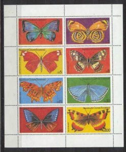 Guinea Eq.Mi.1600 MNH m/s Butterflies