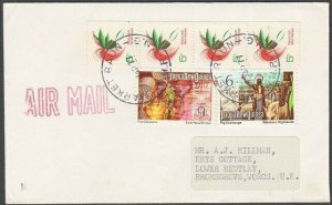 PAPUA NEW GUINEA 1977 cover ex MARKET RAUN - with 5c coil strip.............M730