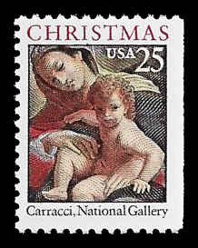 PCBstamps   US #2427 Bk Sgl 25c Christmas Madonna, MNH, (8)