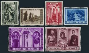 Belgium B250-B255,MNH.Michel 514-519. Restoration of the Abbey of Orval,1939.