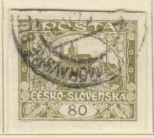 1919 Czechoslovakia A5P64F37 80h Imperf Used-