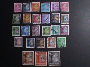 ​HONG KONG-1992-7- SC# 630//618 QUEEN ELIZABETH II USED SET VERY FINE