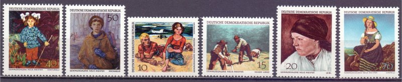 GDR. 1968. 1393-98. Painting. MNH.