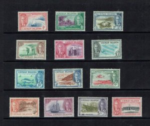 Cayman Islands: 1950 King George VI definitive set, Lightly hinged Mint