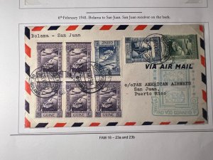 1941 Portuguese Guinea FAM 18 FFC Cover Bolama to San Juan Puerto Rico