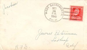 United States California West Sacramento 1940 4b-bar  Crease at right.