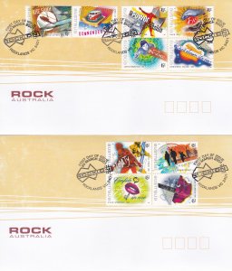 Australia # 1943 & 1945-1953, Rock Musicians, First Day Covers