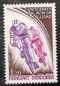 Andorra-French 278 MNH 1980 World Bicycling Championships