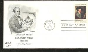Benjamin West 1975 Artmaster U/A FDC  BIN 1962
