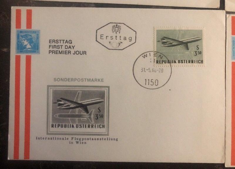 1968 Vienna Austria 5 First Day Cover FDC International Airmail Exhibition Lot