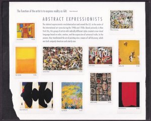 USA Sc#4444 Abstract Expressionists  Full Miniature Sheet MNH