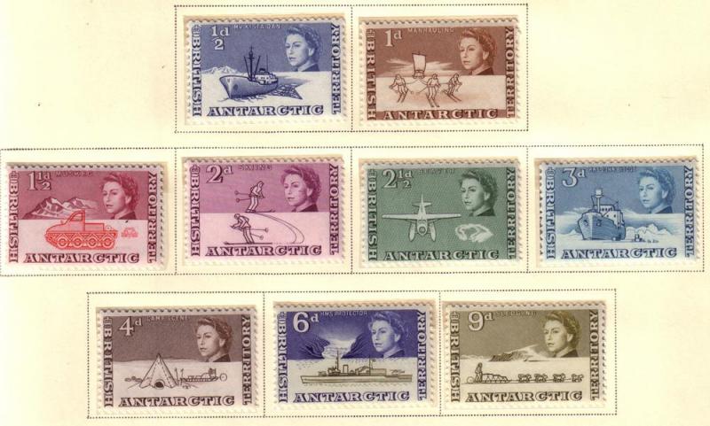 British Antarctic Territory  #1-9 (M) CV $24.05