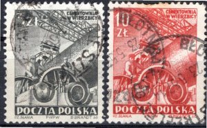 Poland; 1952: Sc. # 549-550  Used Cpl.  Set