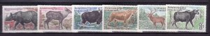 CAMBODIA Sc 295-300 NH ISSUE OF 1972 - ANIMALS - (AA23)