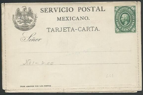 MEXICO Early lettercard - unused...........................................60590