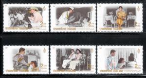 Thailand 1992 Sc1488-93 Queen's Birthday MNH