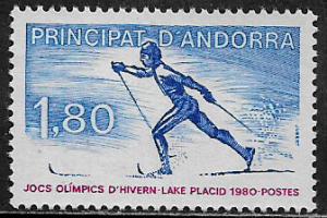 French Andorra #276 MNH Stamp - Cross-Country Skiing