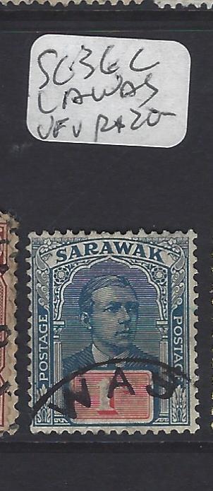 SARAWAK  (P2911B)  BROOKE   1C  SG  36C  LAWAS  CANCEL   VFU