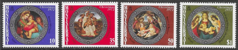 Montserrat Scott 282-285 MNH Christmas Set of 1972