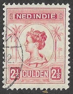 Netherlands Indies # 136  Queen Wilhelmina - 2½ gld.  (1) VF Used