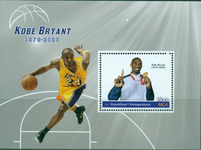 KOBE BRYANT IN MEMORIAM BASKETBALL SPORTS MNH STAMPS SET 6 SHEETS