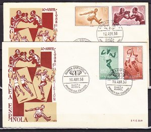 Sp. Guinea, Scott cat. 350-353. Sports issue. First day cover.