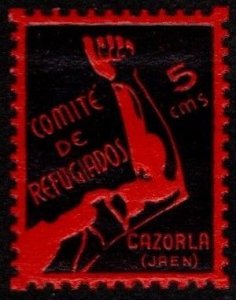 1937 Spain Civil War 5 Centimos Charity Cazorla S. R. I. Int'l. Red Aid