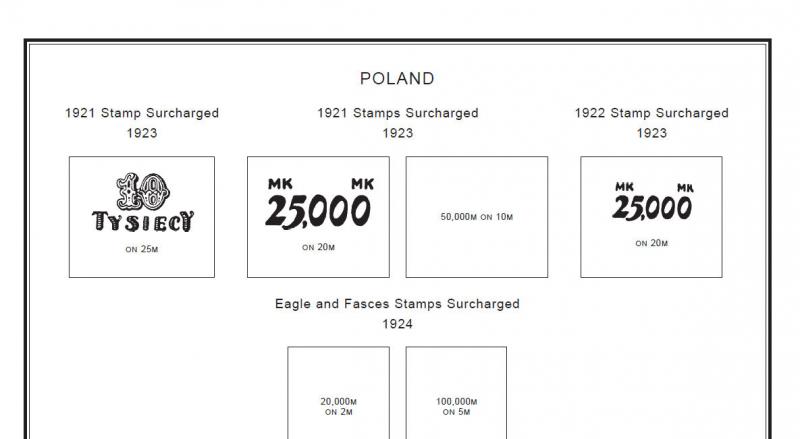 PRINTED POLAND 1860-2010 + 2011-2020 STAMP ALBUM PAGES (699 pages)