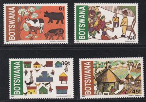 Botswana # 295-298, Childrens Drawings, Mint NH, 1/2 Cat.