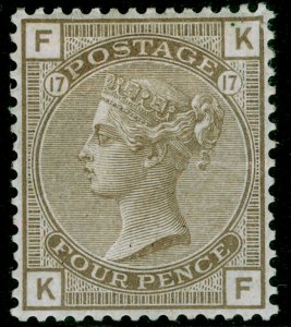 SG154, 4d grey-brown plate 17, M MINT. Cat £2800. KF