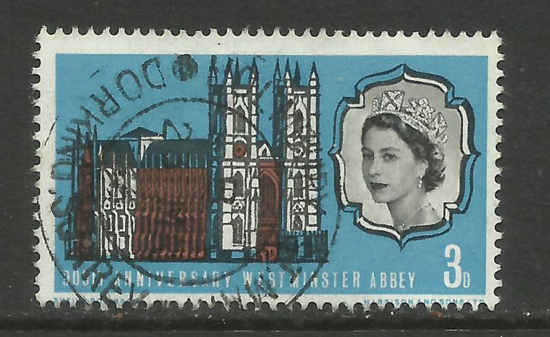 GB 1966 QE2 3d Westminster Abbey Error frame shift down SG 687 ( 128 )