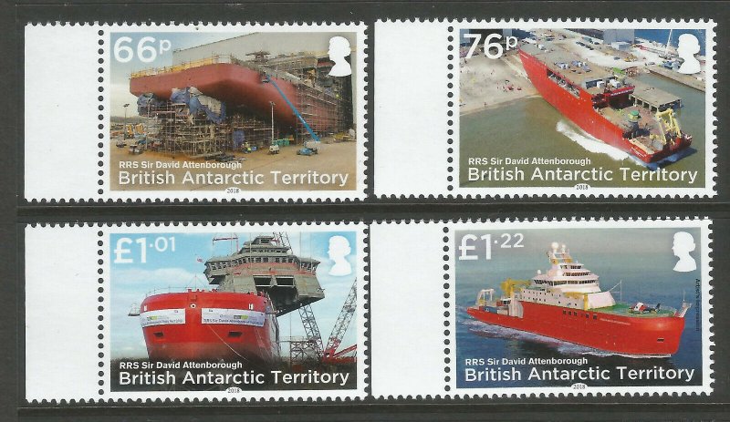 BAT British Antarctic Territory 2018 RRS David Attenborough 4v Set Of Stamps MNH